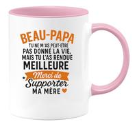 quotedazur - Mug Humour Beau-papa, Tu N'as Pas Donné La Vie Mais L'as Rendue Meilleure, Merci De Soutenir Maman Idée Cadeau Originale Tasse Personnalisée Et Unique
