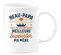 quotedazur - Mug Humour Beau-papa, Tu N'as Pas Donné La Vie Mais L'as Rendue Meilleure, Merci De Supporter Maman Idéal Cadeau Original Pour Attentionné