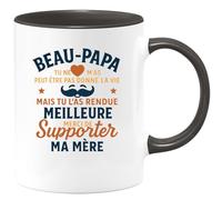 quotedazur - Mug Humour Beau-papa, Tu N'as Pas Donné La Vie Mais L'as Rendue Meilleure, Merci De Supporter Maman Idéal Cadeau Original Pour Attentionné