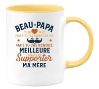 quotedazur - Mug Humour Beau-papa, Tu N'as Pas Donné La Vie Mais L'as Rendue Meilleure, Merci De Supporter Maman Idéal Cadeau Original Pour Attentionné