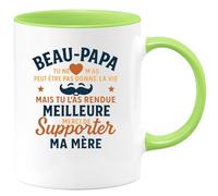 quotedazur - Mug Humour Beau-papa, Tu N'as Pas Donné La Vie Mais L'as Rendue Meilleure, Merci De Supporter Maman Idéal Cadeau Original Pour Attentionné
