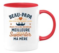 quotedazur - Mug Humour Beau-papa, Tu N'as Pas Donné La Vie Mais L'as Rendue Meilleure, Merci De Supporter Maman Idéal Cadeau Original Pour Attentionné