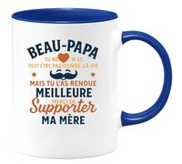 quotedazur - Mug Humour Beau-papa, Tu N'as Pas Donné La Vie Mais L'as Rendue Meilleure, Merci De Supporter Maman Idéal Cadeau Original Pour Attentionné