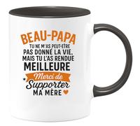 quotedazur - Mug Humour Beau-papa, Tu N'as Pas Donné La Vie Mais Tu L'as Rendue Meilleure, Merci De Soutenir Maman - Idée Cadeau Originale - Tasse Personnalisée Et Unique