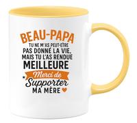 quotedazur - Mug Humour Beau-papa, Tu N'as Pas Donné La Vie Mais Tu L'as Rendue Meilleure, Merci De Soutenir Maman - Idée Cadeau Originale - Tasse Personnalisée Et Unique