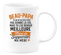 quotedazur - Mug Humour Beau-papa, Tu N'as Pas Donné La Vie Mais Tu L'as Rendue Meilleure, Merci De Soutenir Maman - Idée Cadeau Originale - Tasse Personnalisée Et Unique