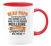 quotedazur - Mug Humour Beau-papa, Tu N'as Pas Donné La Vie Mais Tu L'as Rendue Meilleure, Merci De Soutenir Maman - Idée Cadeau Originale - Tasse Personnalisée Et Unique