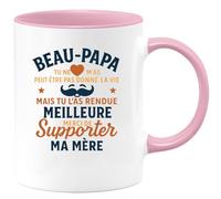 quotedazur - Mug Humour Beau-papa, Tu N'as Pas Donné La Vie Mais Tu L'as Rendue Meilleure, Merci De Supporter Maman - Idéal Cadeau Mug Original Pour Beau-papa Attentionné