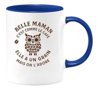 quotedazur - Mug Humour Belle Maman C'est Comme Le Café Elle A Un Grain Mais On L'adore - Cadeau Drôle Tasse Cafe Pour Maman Originale Et Unique