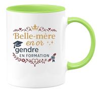 quotedazur - Mug Humour Belle-mère en or, gendre/bru en formation - Cadeau Belle-mère Femme