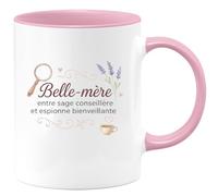 quotedazur - Mug Humour Belle-mère : entre sage conseillère et espionne bienveillante - Cadeau Belle-mère Femme