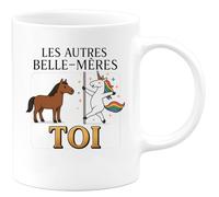 quotedazur - Mug Humour Belle-mère Unique Et Irremplaçable, Pour Toi Cadeau Original Tasse Affection