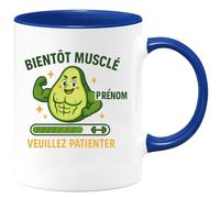 quotedazur - Mug Humour Bientôt Musclé Prénom Patience, Cadeau Tasse Originale Original Pour Sportif Unique Et Personnalisée