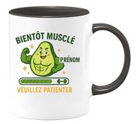 quotedazur - Mug Humour Bientôt Musclé Prénom Patience, Cadeau Tasse Originale Original Pour Sportif Unique Et Personnalisée