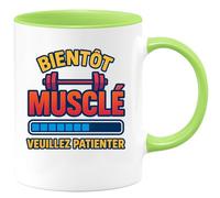 quotedazur - Mug Humour Bientôt Musclé Veuillez Patientez - Idée Cadeau Originale Tasse Musculation Homme Sportif