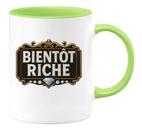 quotedazur - Mug Humour Bientôt Riche - Cadeau Original Tasse Chance Pour Succès Avenir