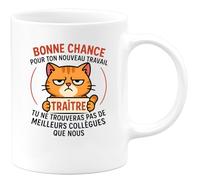quotedazur - Mug Humour Bonne Chance Pour Ton Nouveau Travail, Tu Ne Trouveras Pas De Meilleurs Collègues Cadeau Original Tasse Départ Réussi