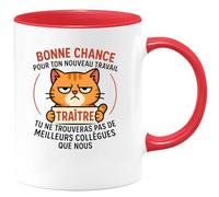 quotedazur - Mug Humour Bonne Chance Pour Ton Nouveau Travail, Tu Ne Trouveras Pas De Meilleurs Collègues Cadeau Original Tasse Départ Réussi