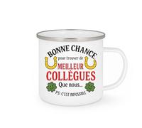 quotedazur - Mug Humour Bonne Chance Pour Trouver De Meilleurs Collègues Que Nous... Ps C'est Impossible Cadeau Parfait Tasse Humoristique Équipe Et Travail
