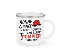 quotedazur - Mug Humour Bonne Chance ... Pour Trouver Un Meilleur Pompier Que Moi - Idée Cadeau Originale Mug Tasse Pour Pompier Fier