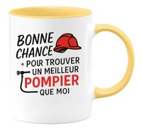 quotedazur - Mug Humour Bonne Chance Pour Trouver Un Meilleur Pompier Que Moi Idée Cadeau Originale Tasse Fier