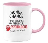 quotedazur - Mug Humour Bonne Chance Pour Trouver Un Meilleur Psychologue Que Moi (Ps Ça N'existe Pas) Idée Cadeau Originale Avec Tasse Personnalisée Psychologie