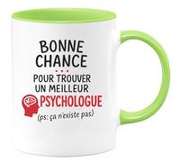 quotedazur - Mug Humour Bonne Chance Pour Trouver Un Meilleur Psychologue Que Moi (Ps Ça N'existe Pas) Idée Cadeau Originale Avec Tasse Personnalisée Psychologie