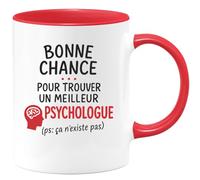 quotedazur - Mug Humour Bonne Chance Pour Trouver Un Meilleur Psychologue Que Moi (Ps : Ça N'existe Pas) - Idée Cadeau Originale Avec Tasse Personnalisée Humour Psychologie