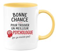 quotedazur - Mug Humour Bonne Chance Pour Trouver Un Meilleur Psychologue Que Moi (Ps Ça N'existe Pas) Idée Cadeau Originale Avec Tasse Personnalisée Psychologie