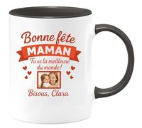 quotedazur - Mug Humour Bonne Fête Maman, Tu Es La Meilleure Du Monde Bisous, Clara Idée Cadeau Tasse Personnalisée Spéciale Des Mères