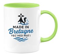 quotedazur - Mug Humour Bretagne Made In Yec'héd Mat, Authenticité Et Fierté Bretonne Idée Cadeau Originale Tasse Authentique Festive
