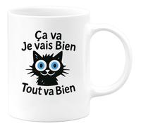 quotedazur - Mug Humour Ça Va Je Vais Bien Tout Cadeau Original Pour Tasse Motivante Et Positive Au Quotidien
