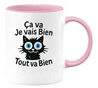 quotedazur - Mug Humour Ça Va Je Vais Bien Tout Va Bien - Cadeau Original Pour Tasse Motivante Et Positive Au Quotidien