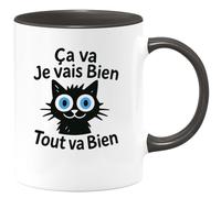 quotedazur - Mug Humour Ça Va Je Vais Bien Tout Va Bien - Cadeau Original Pour Tasse Motivante Et Positive Au Quotidien