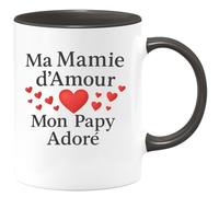 quotedazur - Mug Humour Cadeau Ma Mamie D'amour Et Mon Papy Adoré, Pour Grands-parents Chéris Idée Originale Tasse Personnalisée Adorés