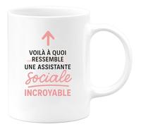 quotedazur - Mug Humour Cadeau Pour Une Assistante Sociale Incroyable Et Dévouée Idéal Tasse Attentionnée
