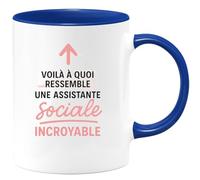 quotedazur - Mug Humour Cadeau Pour Une Assistante Sociale Incroyable Et Dévouée Idéal Tasse Attentionnée