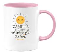 quotedazur - Mug Humour Camille, Mon Rayon De Soleil, Un Doux Message Pour Illuminer La Journée Cadeau Original Femme, Tasse Unique À Offrir Avec Amour