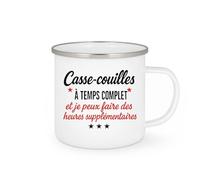 quotedazur - Mug Humour Casse-Couilles À Temps Complet Et Je Peux Faire Des Heures Supplémentaires Idée Cadeau Originale Tasse Humoristique Pour Hommes