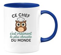 quotedazur - Mug Humour Ce Chef C'est Vraiment Le Plus Chouette Du Monde Idéal Cadeau Tasse Pour Cuisiner Avec Style Et