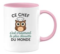 quotedazur - Mug Humour Ce Chef C'est Vraiment Le Plus Chouette Du Monde Idéal Cadeau Tasse Pour Cuisiner Avec Style Et