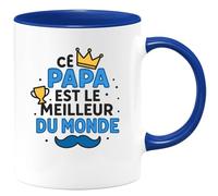 quotedazur - Mug Humour Ce Papa Est Le Meilleur Du Monde - Mug Cadeau Parfait Pour Homme - Idée Cadeau Originale Tasse Personnalisée Pour Papa Cher À Votre Cœur