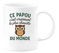 quotedazur - Mug Humour Ce Papou C'est Vraiment Le Plus Chouette Du Monde Idée Cadeau Tasse Originale Pour Papa Très Apprécié