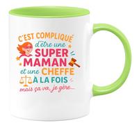 quotedazur - Mug Humour C'est Compliqué D'être Super Maman Et Avocate, Mais Je Gère Avec Humour - Idée Cadeau Originale Tasse Humour Pour Super Maman Avocate
