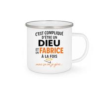 quotedazur - Mug Humour C'est Compliqué D'être Un Dieu Et Un Fabrice À La Fois, Mais Ça Va, Je Gère... - Idée Cadeau Originale Avec Tasse Personnalisée Humoristique Fabrice