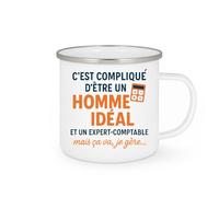 quotedazur - Mug Humour C'est Compliqué D'être Un Homme Idéal Et Expert-Comptable, Mais Je Gère Tout Avec Pour Cadeau Original Une Tasse Humoristique
