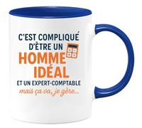 quotedazur - Mug Humour C'est Compliqué D'être Un Homme Idéal Et Expert-Comptable, Mais Je Gère Tout Avec Pour Cadeau Original Une Tasse Humoristique