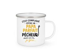 quotedazur - Mug Humour C'est Compliqué D'être Un Papa Parfait Et Pêcheur, Mais Je Gère Avec Fierté. Idée Cadeau Originale Tasse Pour Unique