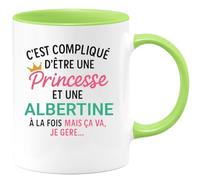 quotedazur - Mug Humour C'est Compliqué D'être Une Albertine Et Princesse Idée Cadeau Prénom Anniversaire