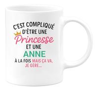 quotedazur - Mug Humour C'est Compliqué D'être Une Anne Et Princesse Idée Cadeau Prénom $women Anniversaire